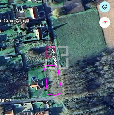 
Terrain constructible non viabilisé de  1125 m² à 3mn de Lassigny
