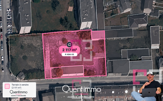 à vendre ? beau terrain de 2 117 m² avec garage et accès privatif ? laon · 379 000 €